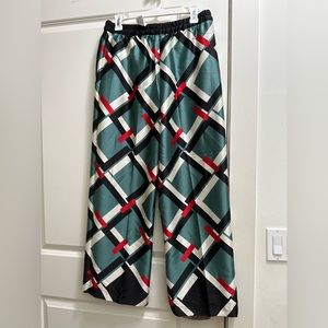 Zara Geometric Print Pants, Size Large